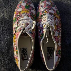 Vans women’s  Sneakers - Pink and White Hello Kitty Design